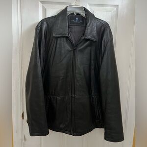 Kenneth Cole REACTION Men's Black Leather Jacket